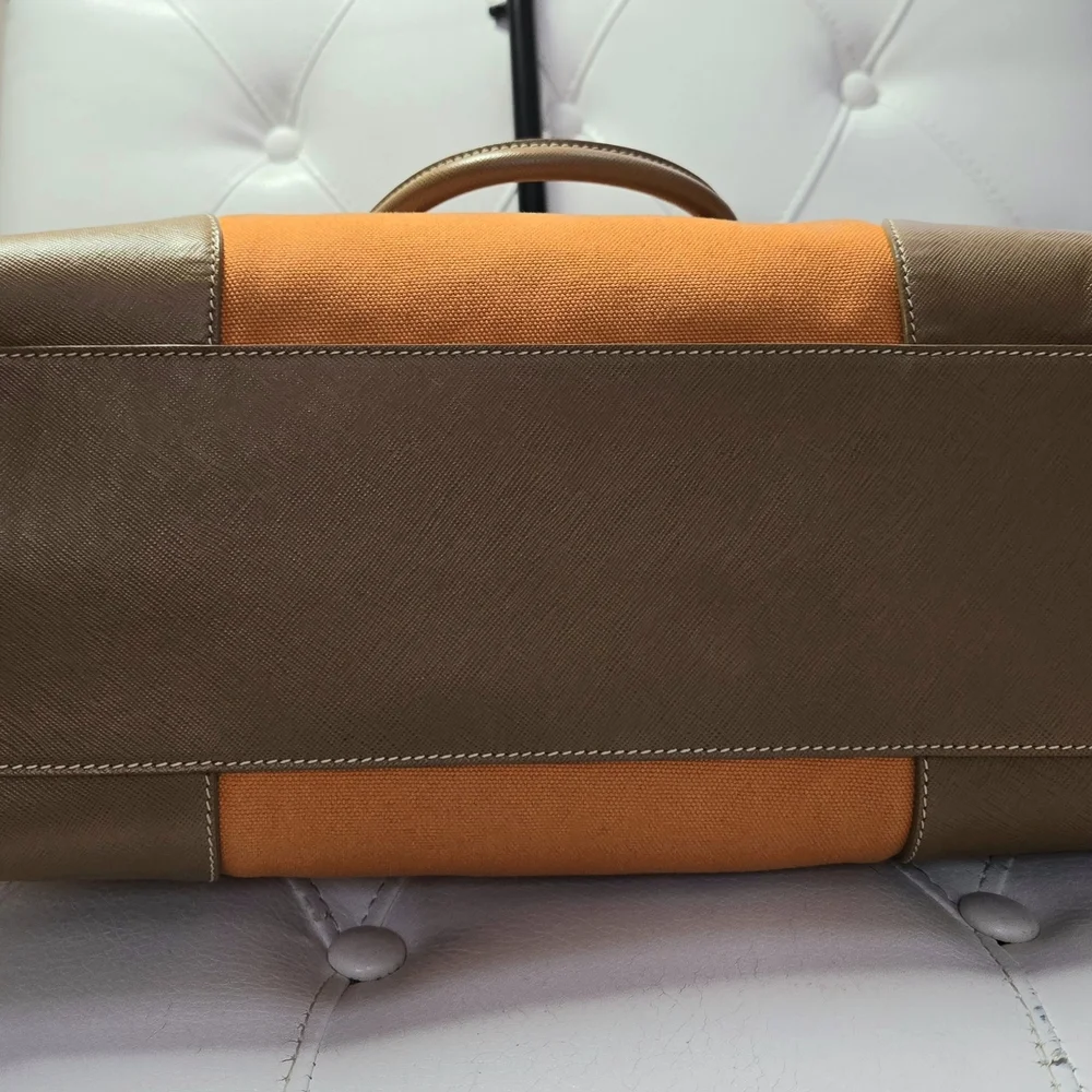 Prada Orange and Tan Women's Bag - Picture 5 of 11